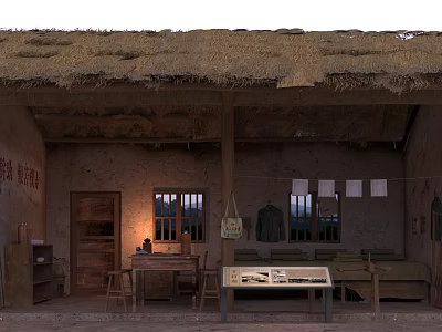 50, 60, 70, 80, barrack, old house going to the countryside 3d model
