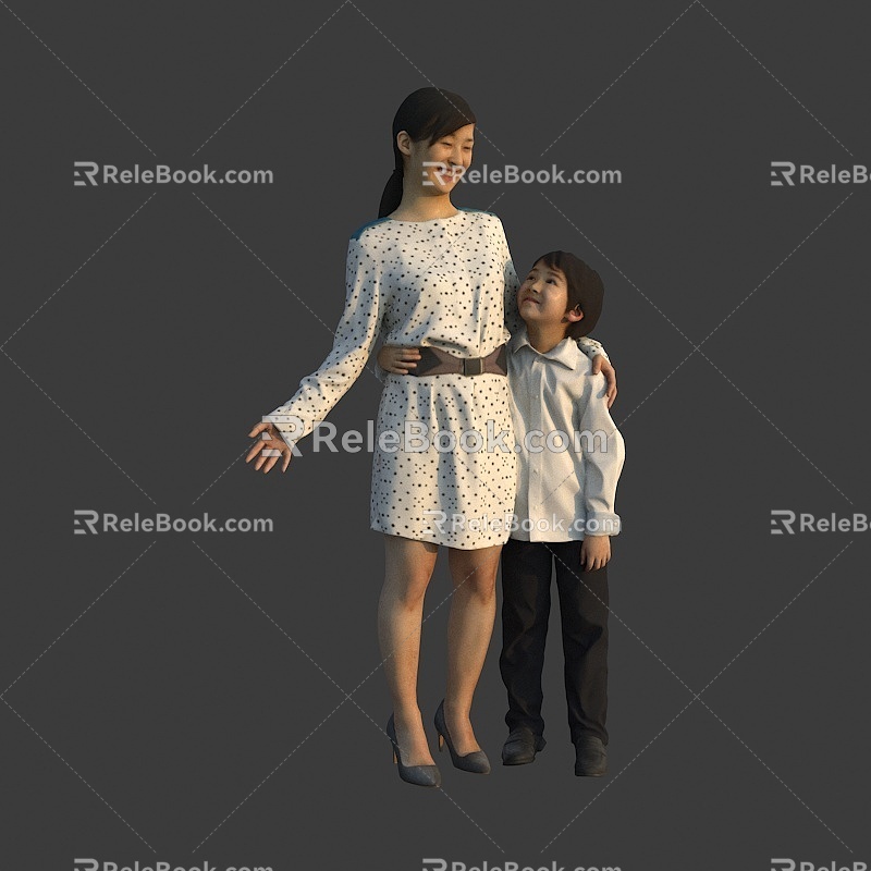 Mother and son Mother and son Woman and child 3d model