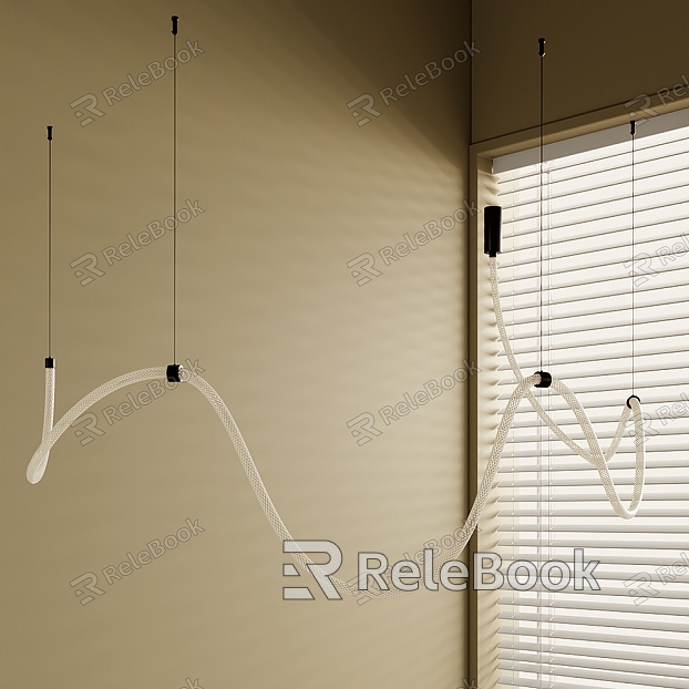 Modern linear chandelier model