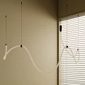 Modern linear chandelier 3d model