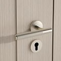 Modern Light Colored Swing Doors With Sleek Metal Handles For Contemporary Interior