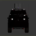 Armored Military Vehicle With Front Plow Roof Mounted Equipment And Off Road Tires