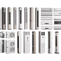 Various Types of Air Conditioners and Fans with Different Modern Designs