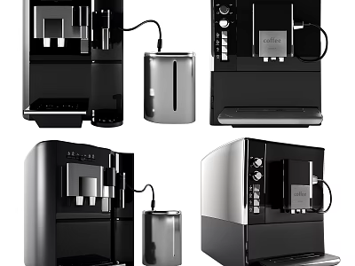Modern Kitchen Appliances With Black Silver Design And Multiple Contemporary Styles 3d model