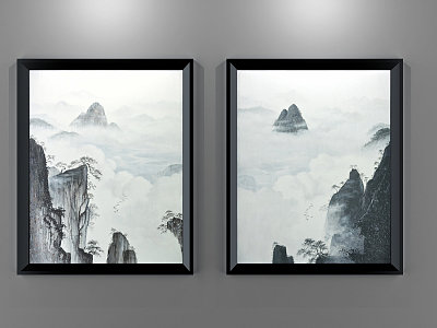 New Chinese Landscape Painting Decorative Painting model