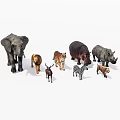 Various Animal Figures Collection Including Elephant Lion Tiger Hippo Rhino Deer Zebra And Bear