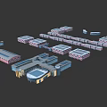 Large Scale Industrial Factory Complex With Multiple Buildings And Modern Layout
