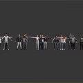 Group Of Men Holding Hands In Circle On Gray Background With Casual Clothing