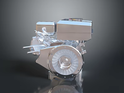 High Quality Silver Rim Tire Featuring Mechanical Structure And Durable Build Design 3d model