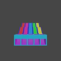 Vibrant Colorful Wavy Lines With Rainbow Hues On Black Background