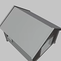 Wooden Dog House with Black Roof Arch Door Small Window and Support Legs Design