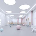 modern classroom 3d model