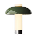 Elegant Modern Table Lamp With Brown Shade White Column And Sleek Design 3d model