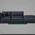 Modern Gray Sectional Sofa Set With Comfortable Seats And Decorative Cushions 3d model