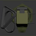 3D Rendered Hand Grenade With Metallic Structure Pull Pin And Red Base Design
