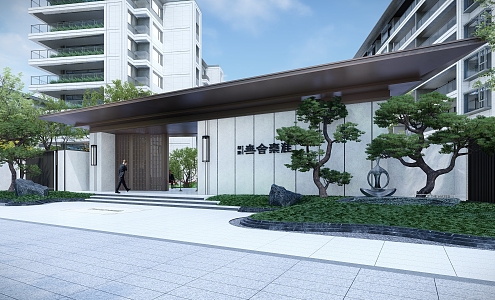 New Chinese residential landscape 3d model