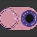 Purple Waste Bin With Pink Lid And Dual Openings For Home Use