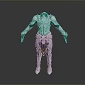 Silver Metallic Armor With Blue Accents And Golden Emblem