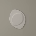 Modern White Wall Light With Irregular Circular Design On Beige Wall 3d model