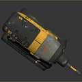 Yellow Black Cordless Power Drill With Ergonomic Handle Battery Pack And Metal Chuck For Home Repairs