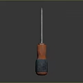 Professional Hardware Tool Screwdriver With Orange Handle And Metal Shaft Design