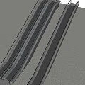 modern escalator 3d model