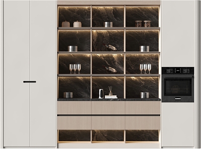 Modern Wine Cabinet 3d model