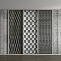 New Chinese background wall tile partition 3d model