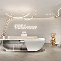 Modern Front Desk 3d model