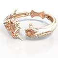 Ornate Rose Gold Metallic Bracelet With Spiked Details And Circular Ornaments