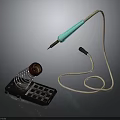 Professional Electric Soldering Iron With Stand Spring And Power Cord Accessories