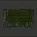 Vintage Green Wooden Storage Box With Metal Clasps For Home Use