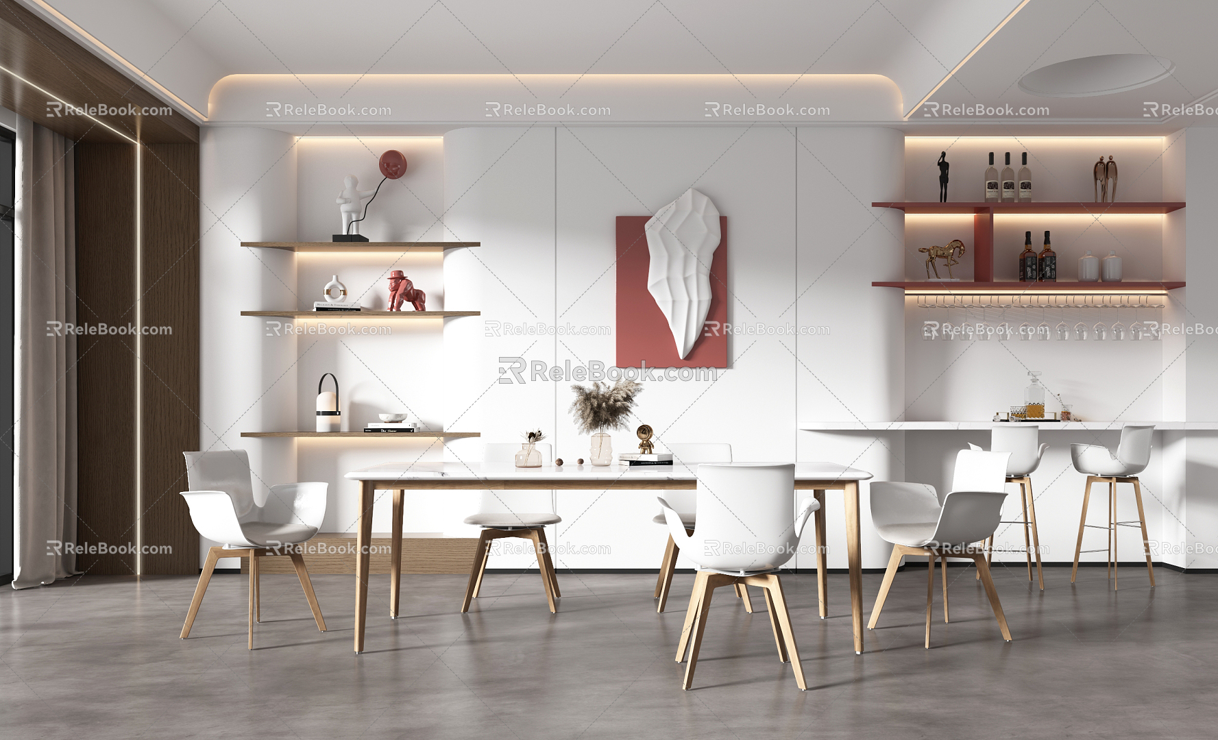 Modern Restaurant Home 3d model