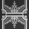 Ornate Decorative Carving Designs With Intricate Patterns And Symmetrical Frames 3d model