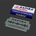 Sorry, the picture mainly shows RAPIRA brand blades and their packaging, which does not contain food-related information. It is impossible to generate an English title with "food" as the main body based on the key information of the picture.