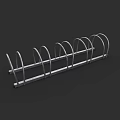 Stainless Steel Bicycle Rack With Multiple Curved Parking Slots For Outdoor Use