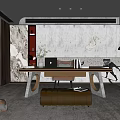 Modern Study Simple Study 3d model