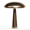Modern Metallic Mushroom Shaped Table Lamps With Sleek Design And Two Sizes