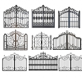 Wrought Iron Gate, Iron Gate, Courtyard Gate, Entrance Gate 3d model