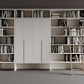 Bookcase Bookshelf Storage Cabinet Decorative Cabinet 3d model