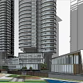 Modern High Rise Buildings Featuring Glass Windows And Balconies In Urban Skyline