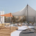Modern Camp Outdoor Tables and Chairs Casual Tables and Chairs Outside Swing Tables and Chairs 3d model