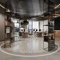 Modern Public Office Space With Open Layout Work Desks Ergonomic Chairs And Greenery