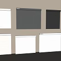 Various Security Doors with White Gray Roller and Panel Design Options 3d model