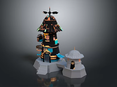 Tower Architecture Landscape Outdoor Outdoor Building Realistic Model Cartoon Model PBR PBR Model 3d model