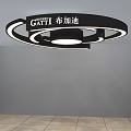 GATTI Bugatti Circular Ring Light Fixture Ceiling Mounted With Illumination 3d model