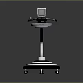 Electronic Appliance Mobile Wheeled Stand With Adjustable Tray And Stable Base 3d model