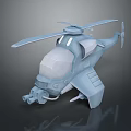 Detailed 3D Rendered Helicopter Model Featuring Realistic Design Gray Color And Rotor Blades