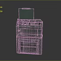 Vintage Gray Metal Device With Transparent Screen Green Grid Pattern Control Panel And Drawers
