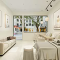 Modern Beauty Hair Salon Interior Design With Comfortable Chairs Beauty Beds And Product Shelves